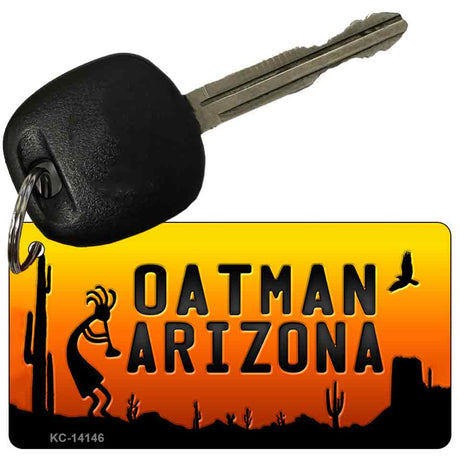 Oatman Kokopelli Arizona Scenic Background Novelty Metal Key Chain