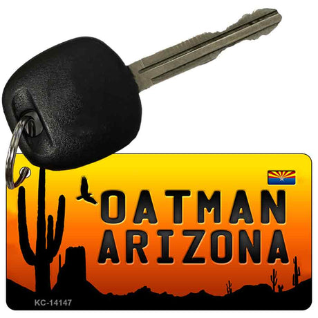 Oatman Flag Arizona Scenic Background Novelty Metal Key Chain