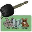 Peace Love Dogs Novelty Metal Key Chain