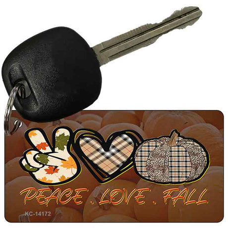 Peace Love Fall Novelty Metal Key Chain