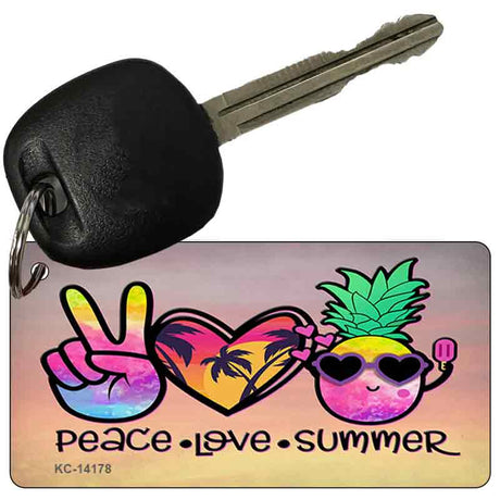 Peace Love Summer Novelty Metal Key Chain