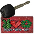 Peace Love Joy Novelty Metal Key Chain