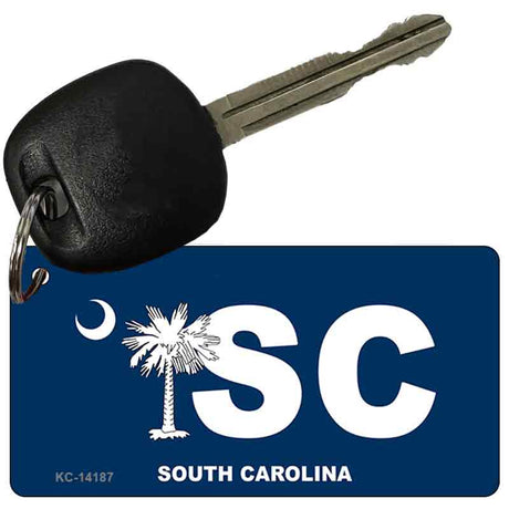 SC South Carolina Flag Novelty Metal Key Chain KC-14187