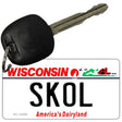 Skol Wisconsin Novelty Metal Key Chain