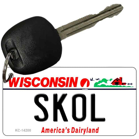 Skol Wisconsin Novelty Metal Key Chain