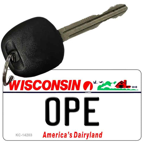 Ope Wisconsin Novelty Metal Key Chain