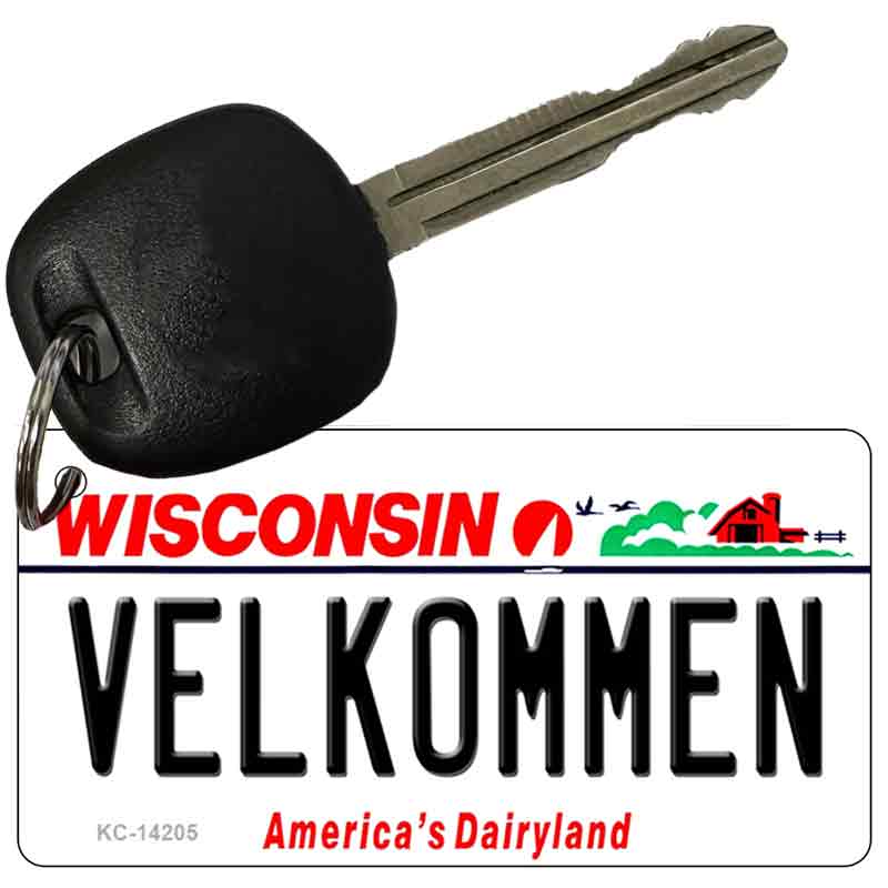 Velkommen Wisconsin Novelty Metal Key Chain