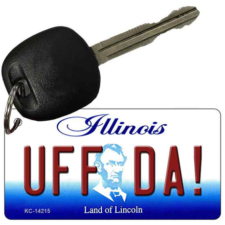 Uff Da Illinois Novelty Metal Key Chain