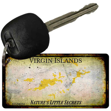 Virgin Islands Rusty Blank Novelty Metal Key Chain