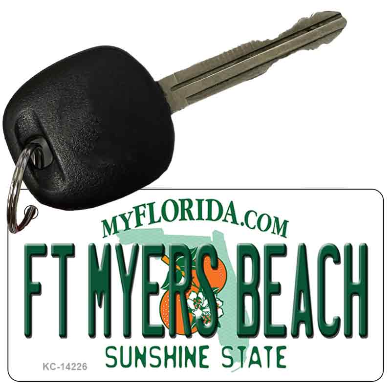 Florida FT Myers Beach Novelty Metal Key Chain