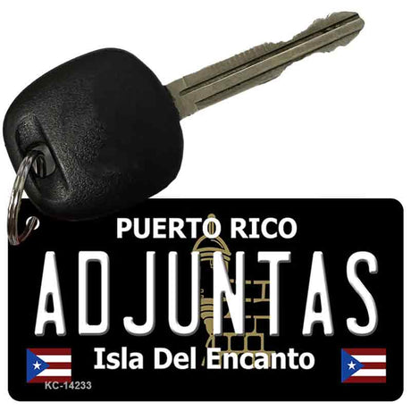 Adjuntas Puerto Rico Black Novelty Metal Key Chain