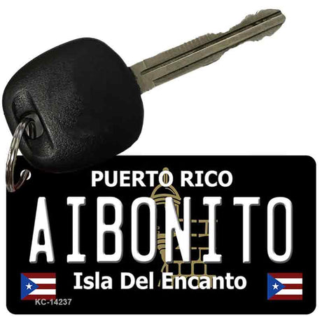 Aibonito Puerto Rico Black Novelty Metal Key Chain