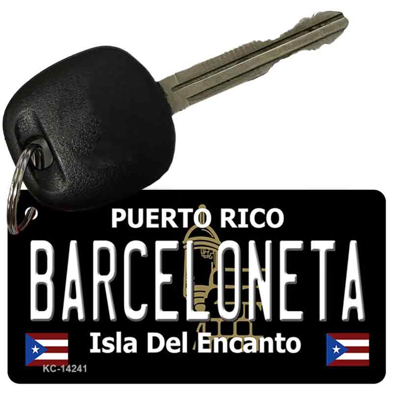 Barceloneta Puerto Rico Black Novelty Metal Key Chain