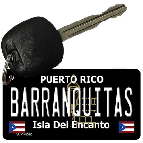 Barranquitas Puerto Rico Black Novelty Metal Key Chain