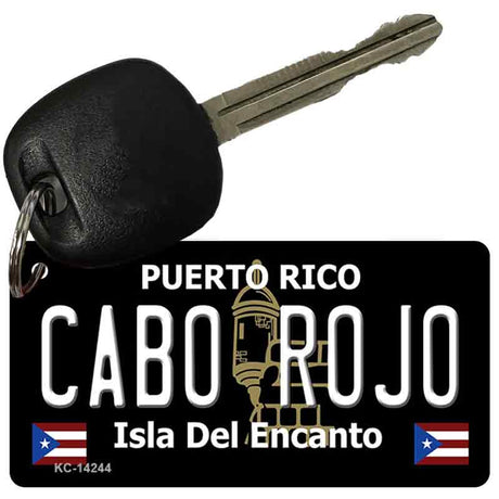 Cabo Rojo Puerto Rico Black Novelty Metal Key Chain