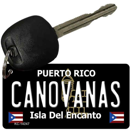 Canovanas Puerto Rico Black Novelty Metal Key Chain