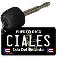 Ciales Puerto Rico Black Novelty Metal Key Chain