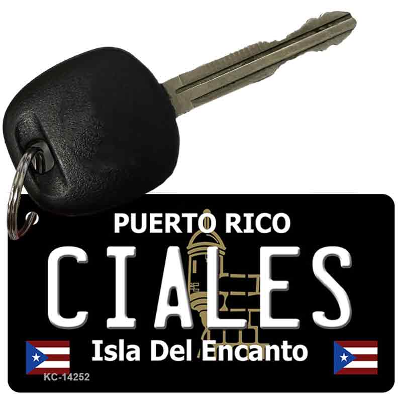 Ciales Puerto Rico Black Novelty Metal Key Chain