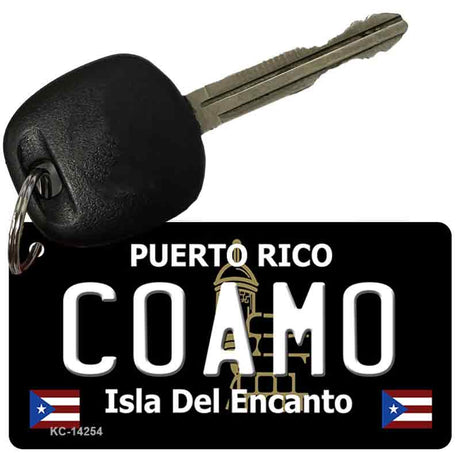 Coamo Puerto Rico Black Novelty Metal Key Chain