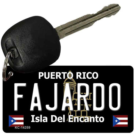 Fajardo Puerto Rico Black Novelty Metal Key Chain