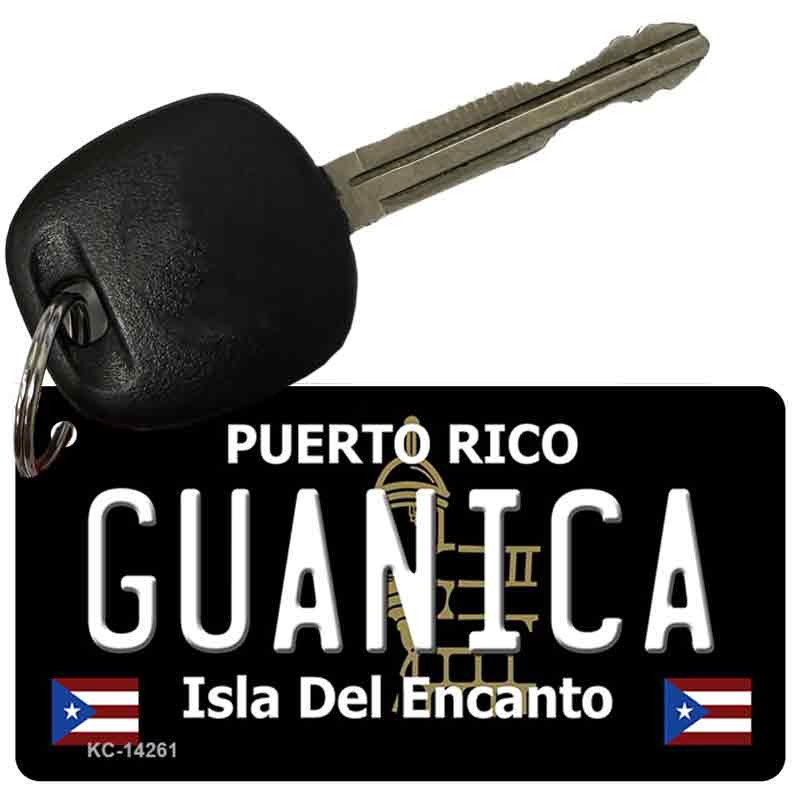 Guanica Puerto Rico Black Novelty Metal Key Chain