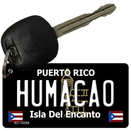 Humacao Puerto Rico Black Novelty Metal Key Chain