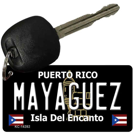 Mayaguez Puerto Rico Black Novelty Metal Key Chain