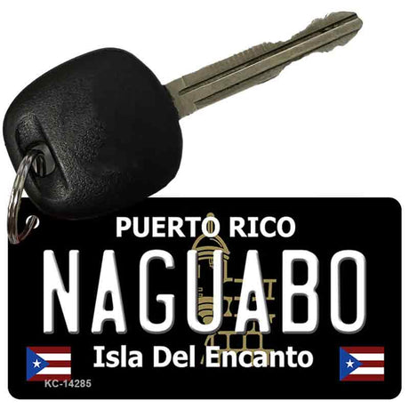 Naguabo Puerto Rico Black Novelty Metal Key Chain