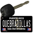 Quebradillas Puerto Rico Black Novelty Metal Key Chain