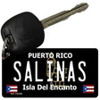 Salinas Puerto Rico Black Novelty Metal Key Chain