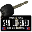 San Lorenzo Puerto Rico Black Novelty Metal Key Chain