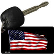 American Flag Waving Novelty Aluminum Key Chain KC-142