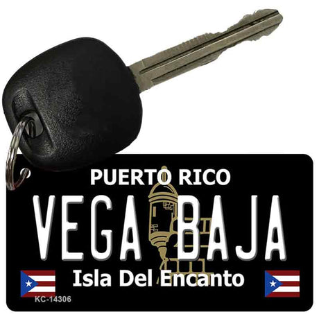 Vega Baja Puerto Rico Black Novelty Metal Key Chain