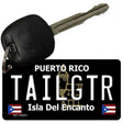 Tailgtr Puerto Rico Black Novelty Metal Key Chain