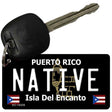 Native Puerto Rico Black Novelty Metal Key Chain