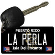 La Perla Puerto Rico Black Novelty Metal Key Chain