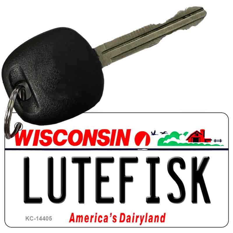 Lutefisk Wisconsin Novelty Metal Key Chain