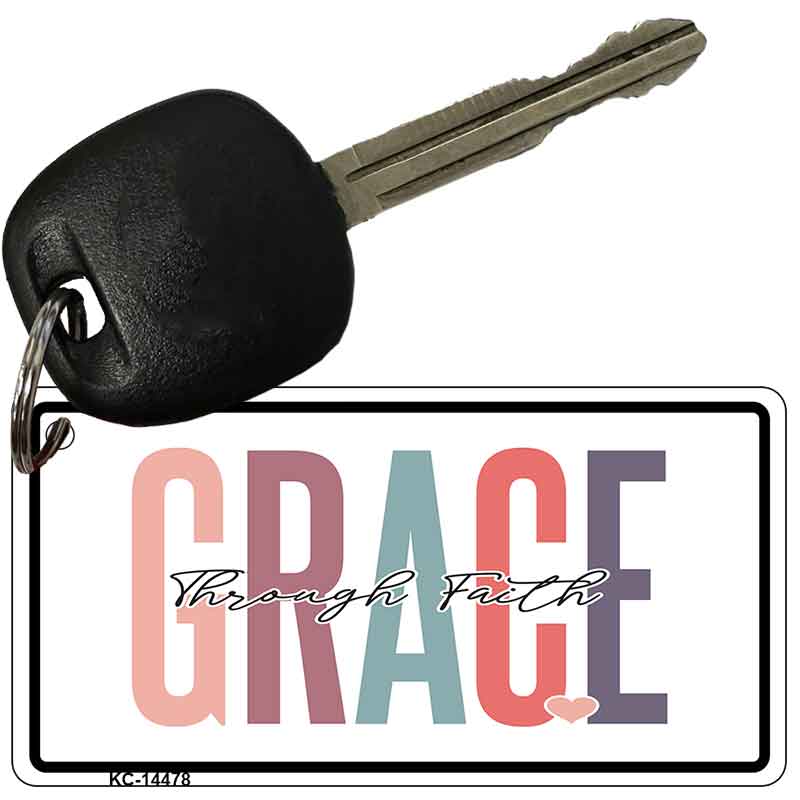 Grace Through Faith Novelty Aluminum Key Chain KC-14478