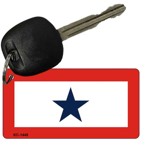 One Blue Star Novelty Aluminum Key Chain KC-1448