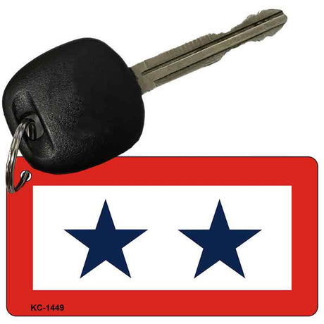 Two Blue Star Novelty Aluminum Key Chain KC-1449