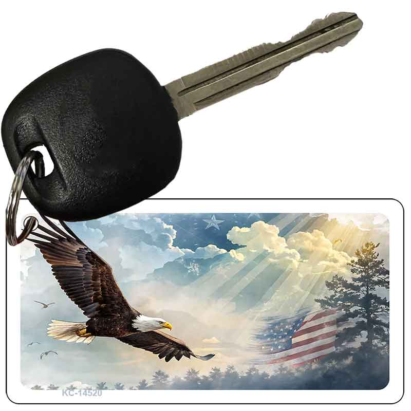 Sunrays & Eagle Novelty Aluminum Key Chain KC-14520