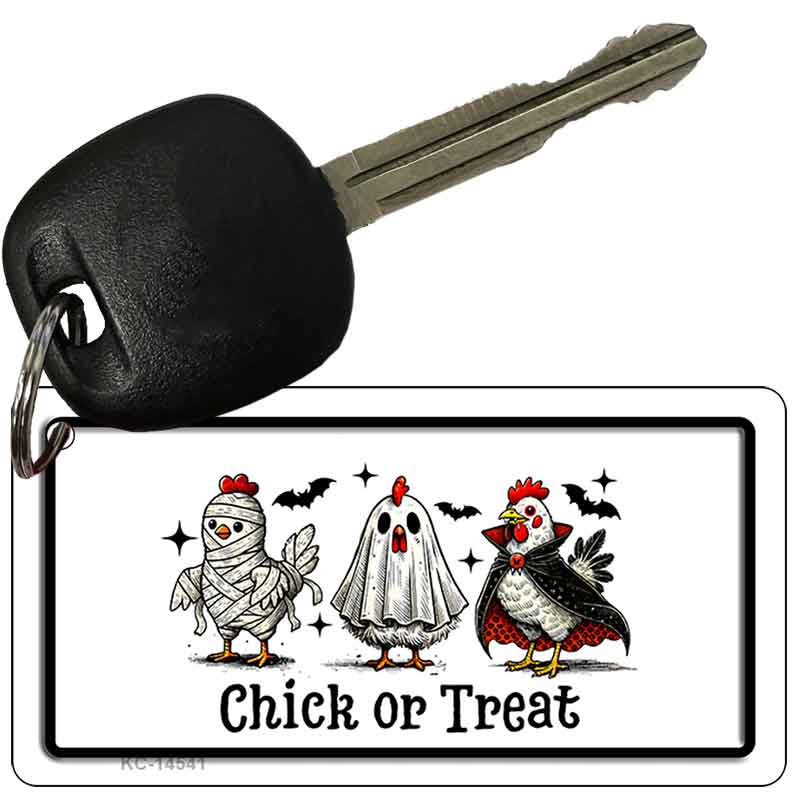 Chick or Treat Novelty Aluminum Key Chain KC-14541
