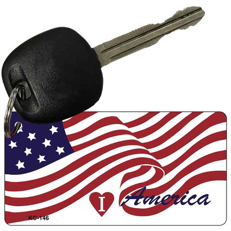 I Love America Novelty Aluminum Key Chain KC-146