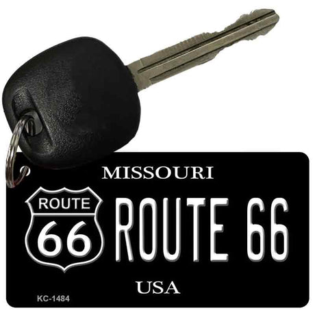 Missouri Route 66 Black Novelty Aluminum Key Chain KC-1484