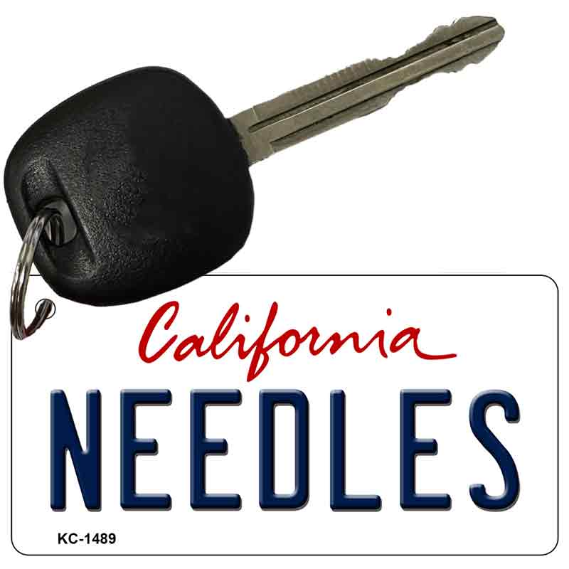 Needles California State License Plate Tag Key Chain KC-1489