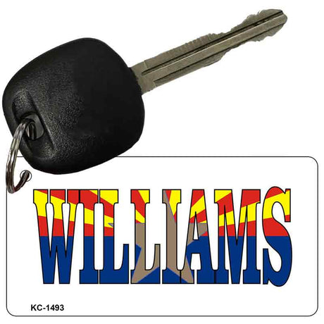 Williams Az State Flag White Novelty Aluminum Key Chain KC-1493