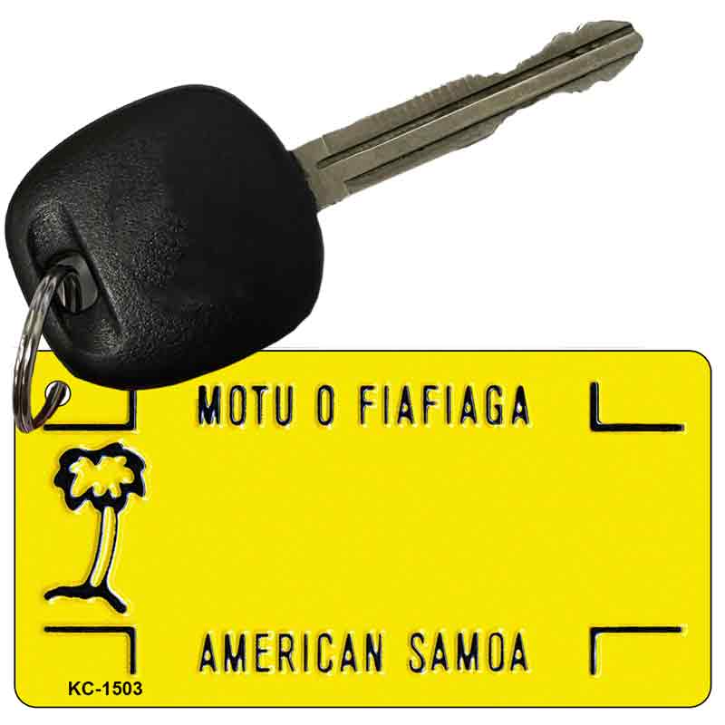 American Samoa Blank Novelty Metal Key Chain KC-1503