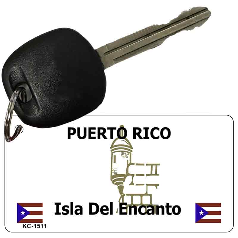 Puerto Rico Blank Novelty Metal Key Chain KC-1511