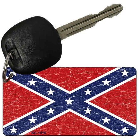 Confederate Flag Distressed Novelty Aluminum Key Chain KC-1516