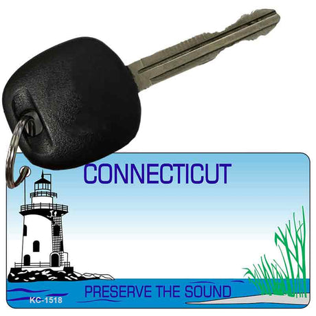 Connecticut State Blank Novelty Metal Key Chain KC-1518